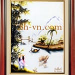 乡村风景画手工刺绣＝可愛的故鄉　16＝SHVN 1116 - 45cm x 55cm. (2)